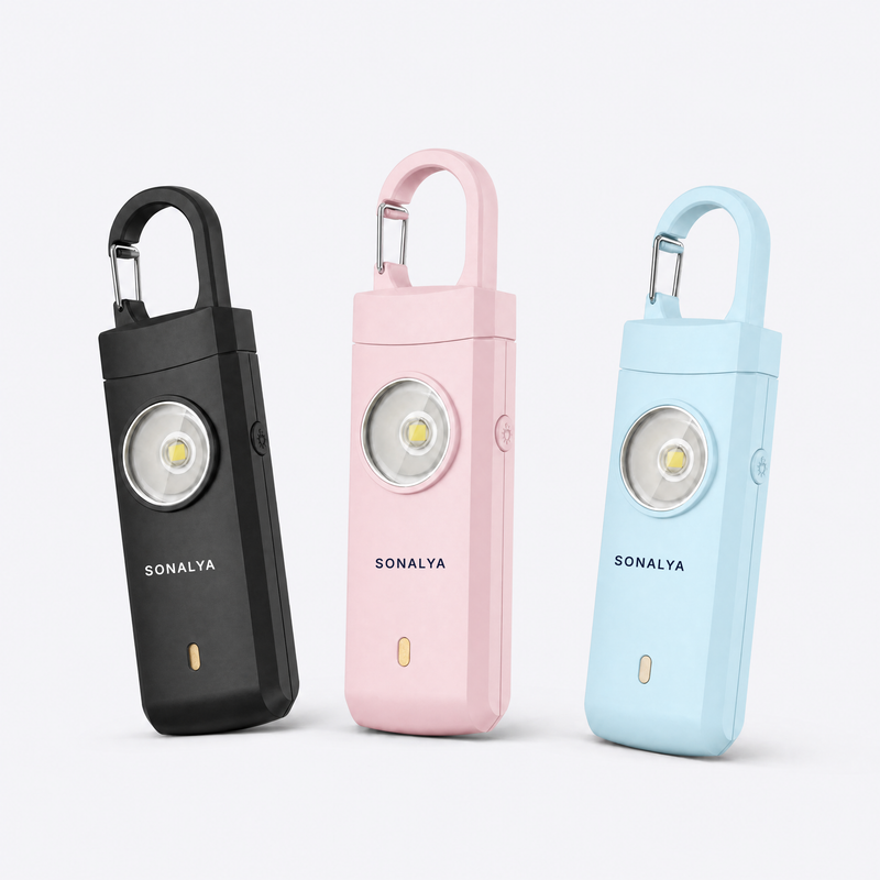 Pack Famille SONALYA : trois alarmes personnelles, coloris au choix