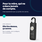 Pour ta mère, qui ne créera jamais de compte : elle tire dessus, ça sonne. Rien à installer, rien à configurer, rien à renouveler.