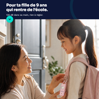 Pour ta fille de 9 ans qui rentre de l'école : 130 dB dans sa main, rien à régler.